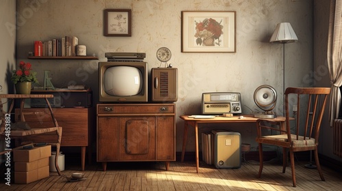 Vintage living room decor w...