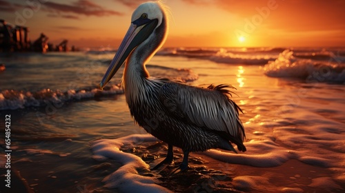 A bird on the water UHD wallpaper Stock Photographic Image