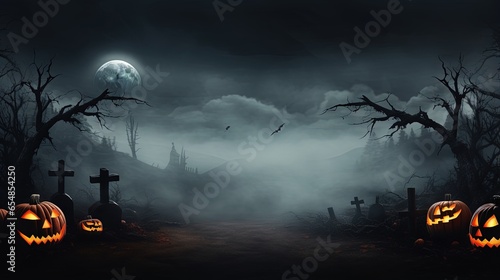 Halloween web header with s...