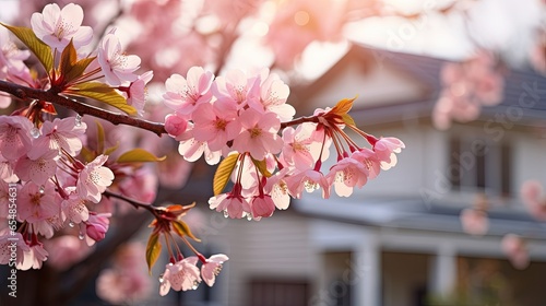 Cherry blossom tree with pi...