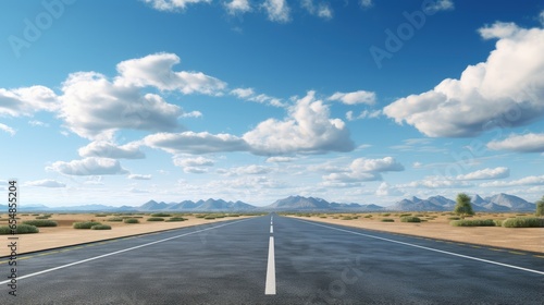 Realistic road with bends a...