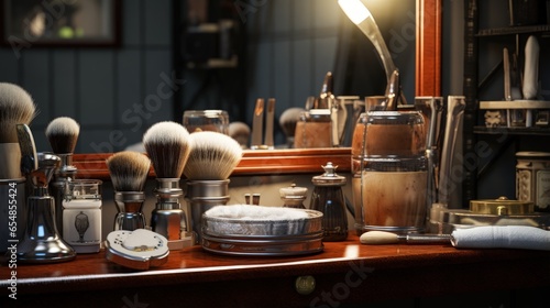 Barber shop shaving supplies © vxnaghiyev