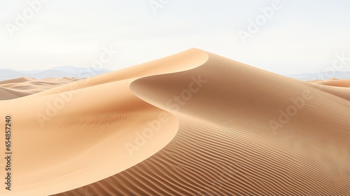 Desert dunes on white backdrop