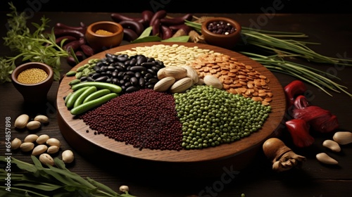 Different types of grains i...