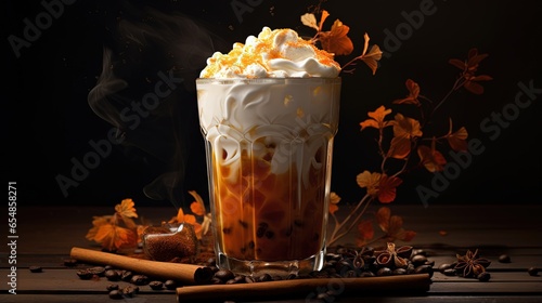 Spiced Indian tea with milk...