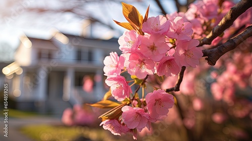 Cherry blossom tree with pi...