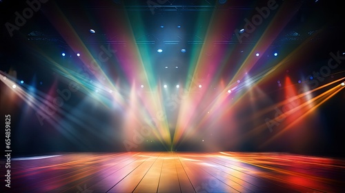 blurred empty theater stage...