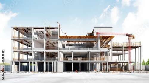 3D illustration of construc...