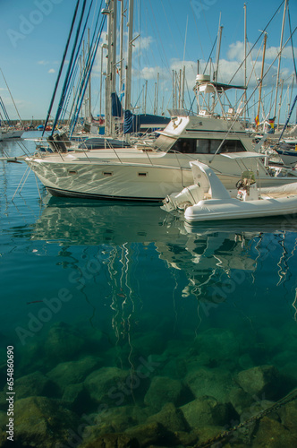 Ocean port  in Spain and luxury yachts © Dariusz