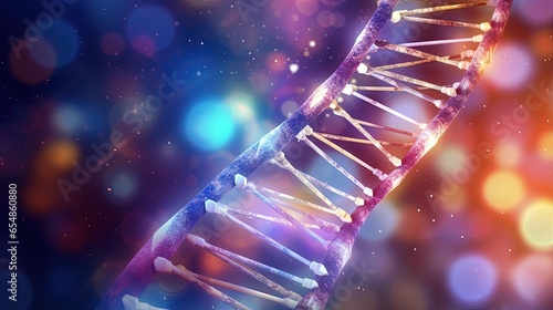 DNA helix illustrated in fu...
