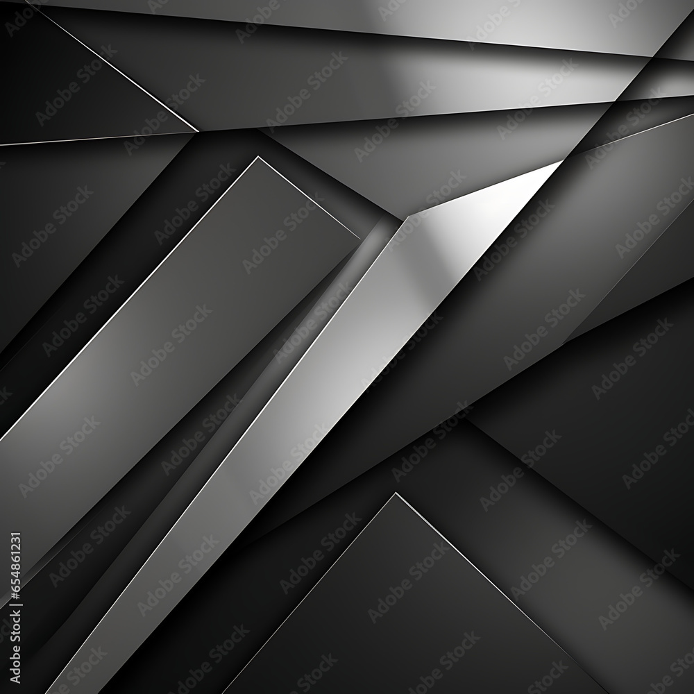 Contemporary Monochromatic Abstract: Geometric Shapes, 3D Illusion, and Dynamic Light Play Contemporary Monochromatic Abstract: Geometric Shapes, 3D Illusion, and Dynamic Light Play