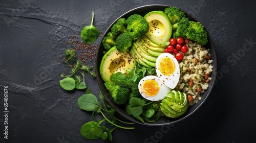 Vegetarian buddha bowl with...