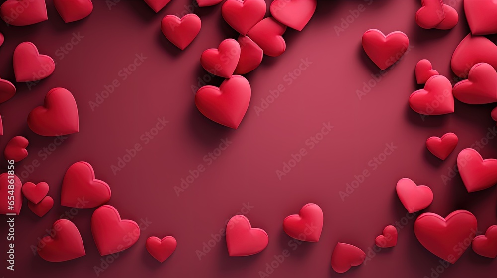 Hearts arranged in a big heart shape For Valentine s Day Mother s Day March 8 World Women s Day love