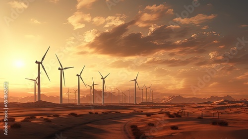 Desert wind power plants du...