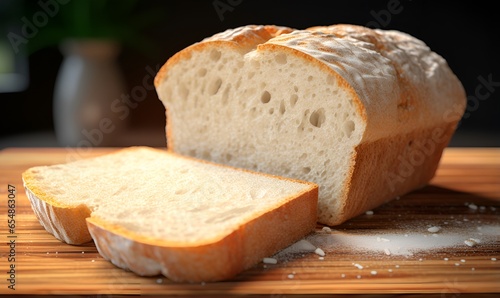 sliced white bread macro, ai generative