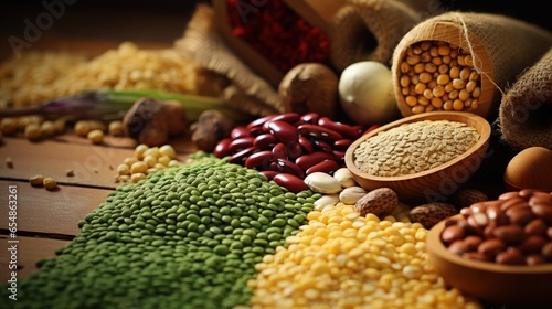 Different types of grains i...