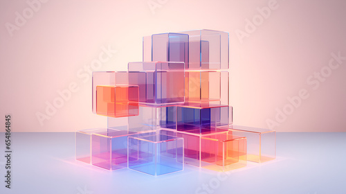 abstract colorful background 3d minimalist renders
