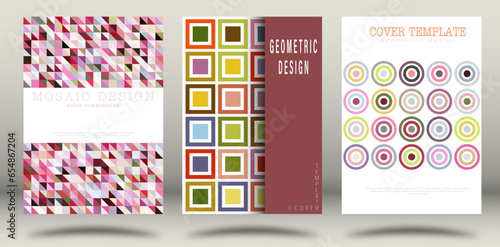 A set of designs of different styles. Template for background, cover, screensaver, website and creative idea. Layout for interior design, corporate style and decorative creativity