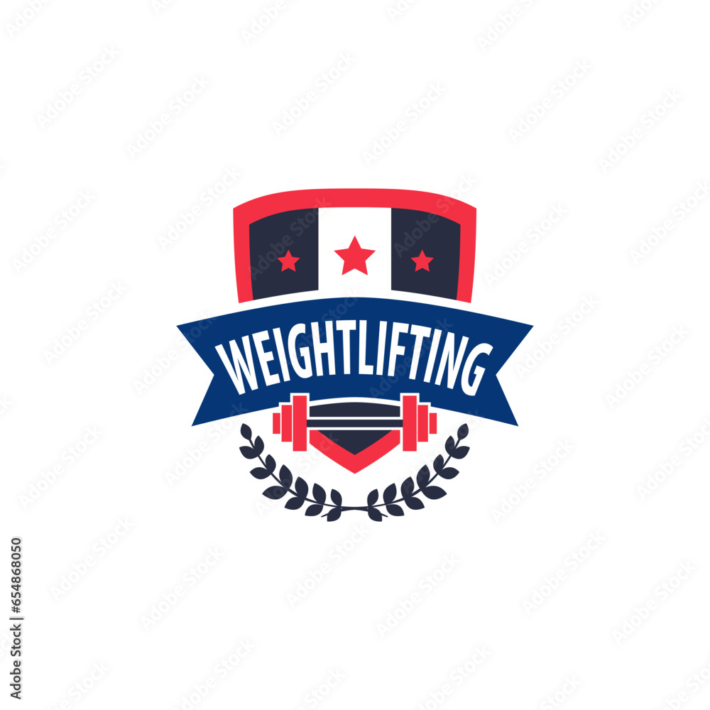 Wightlifting Logo Badge Design Template Wightlifting Logo Badge Design Template