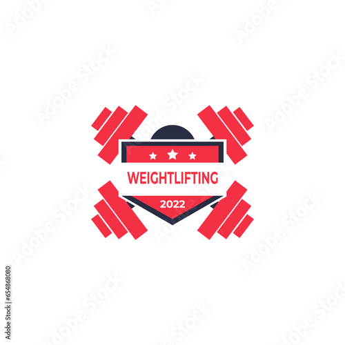 Wightlifting Logo Badge Design Template