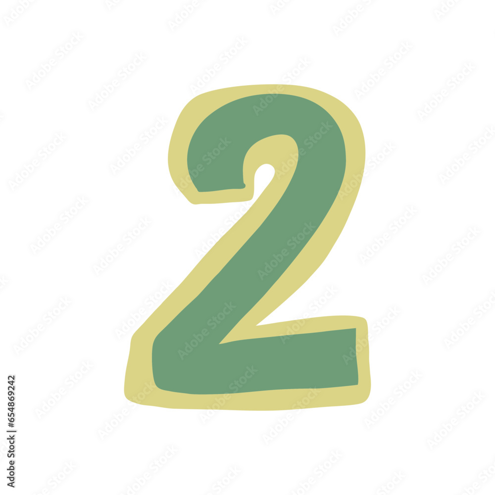 Number icon cartoon vector Number icon cartoon vector
