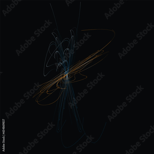 Scribble white on a black background. seamless pattern. Vector 