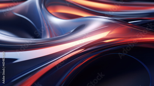 Crystal Fusion: Abstract Transparent Dynamic Glass in 3D Render