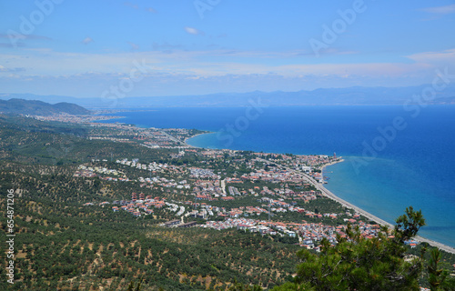 A view from Altinoluk Town, a resort area in Balikesir, Turkey