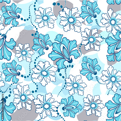 Floral pattern. Blooming  abstract summer meadow. Floral background. Fashionable flower for design. Seamless background. Small flowers are scattered.   legant floral texture.
