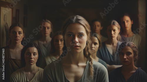 Group of women looking at camera. © Bogdan