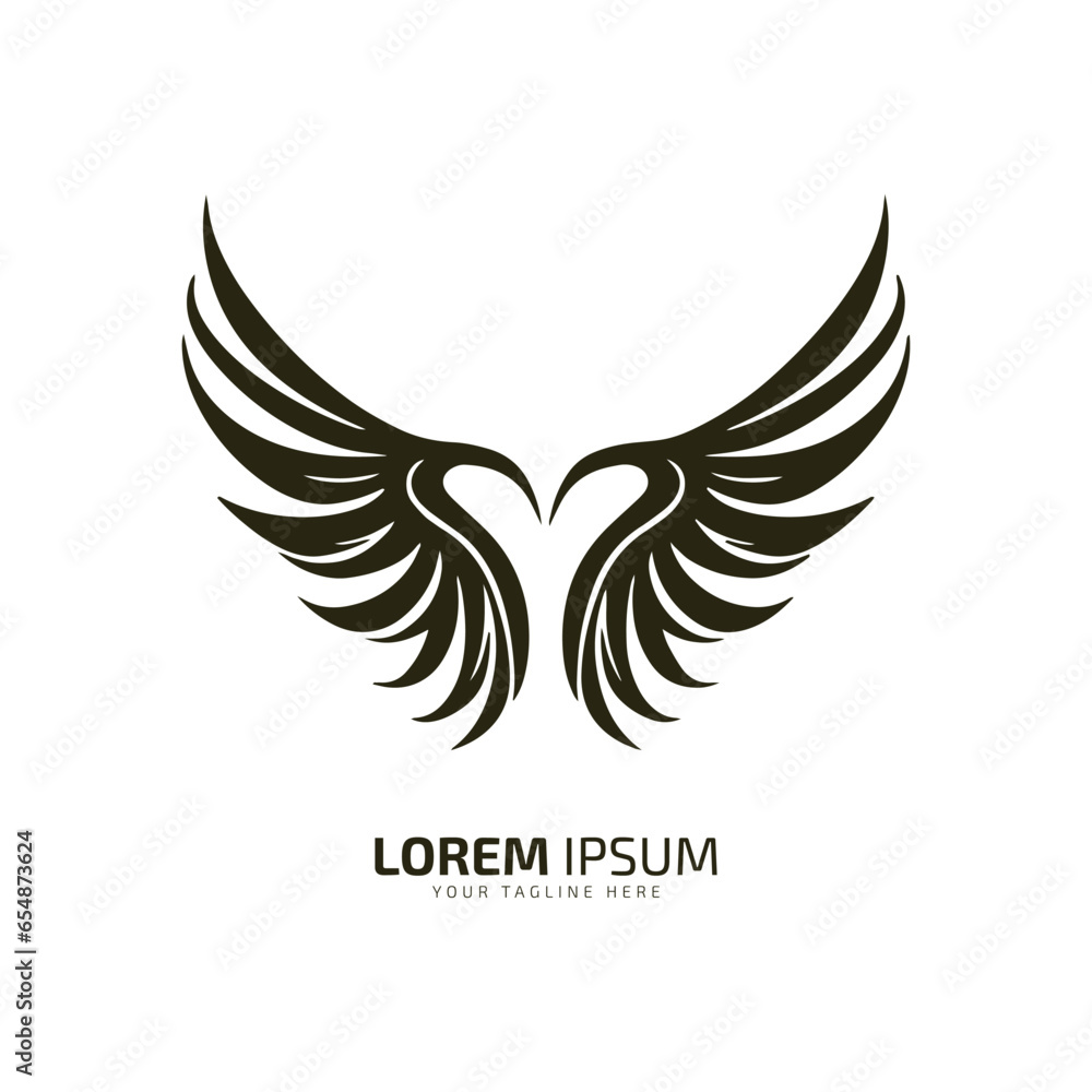 Fototapeta premium wings logo, wings icon, wings vector, wings silhouette isolated
