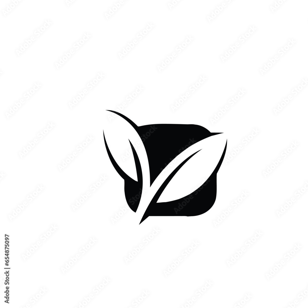 Leaf and herbs logo vector Leaf and herbs logo vector