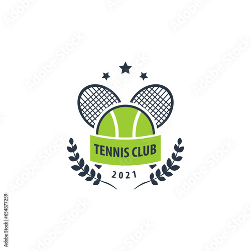 Tennis Club Logo Badge Design Template