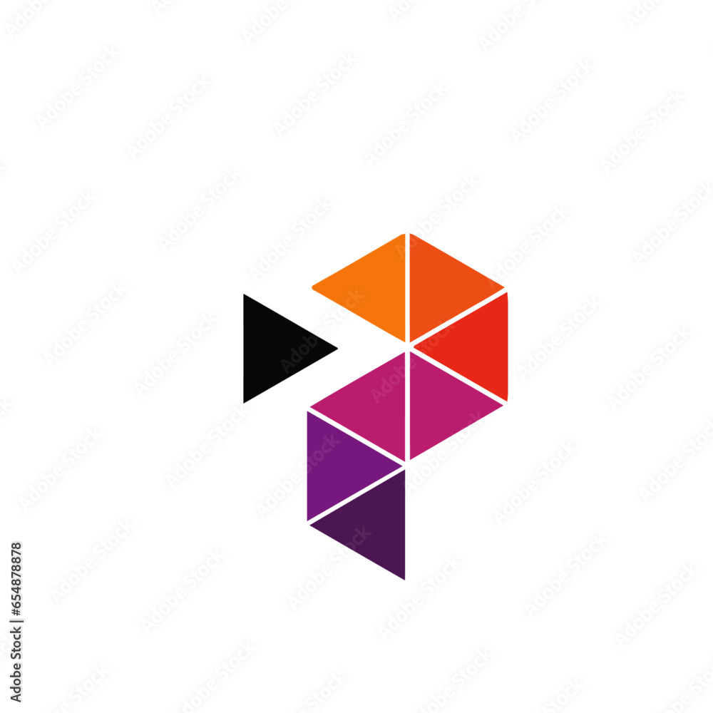 Letter P icon vector Letter P icon vector