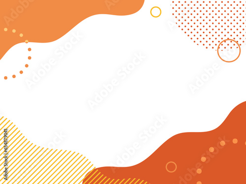 秋　オレンジ　ポップ でおしゃれなバナー背景	
