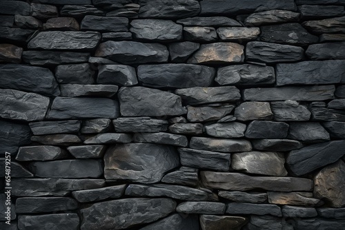Striking background with dark stone wall texture. Generative AI