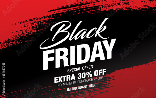 black friday sale banner layout design, vector ilustration