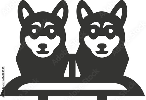 Sled dogs icon