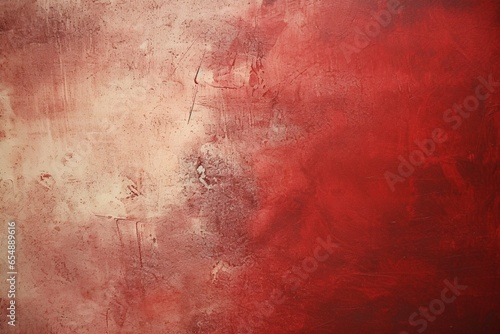 Red white scratched canvas radiates texture, boldness, and graininess, creating a visually striking composition with elements of noise, gradient, and contrast in this textured photographic masterpiece