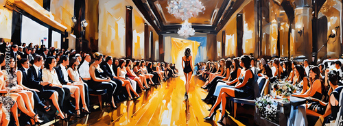 Fashion Show Oil Painting photo