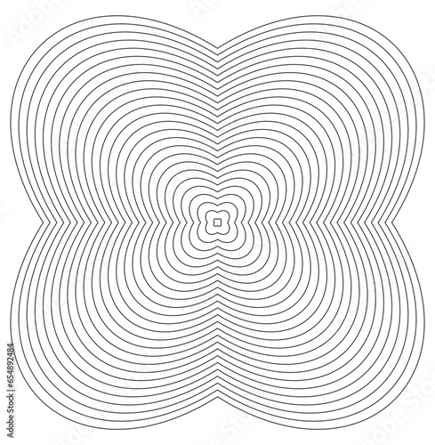 Concentric circle elements. Element for graphic web design  Template for print  textile. Abstract graphic spirals  Circular movement  radial dynamic swirls set. Vector design