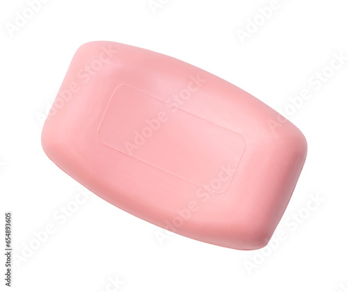 Top view of beautiful pink soap for taking a bath isolated on white background with clipping path in png file format Close up photo © nathamag11
