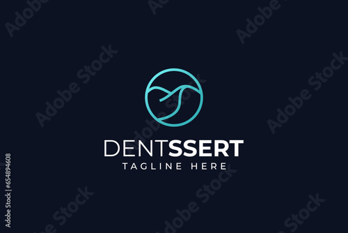 dental clinic desert modern concept logo design template