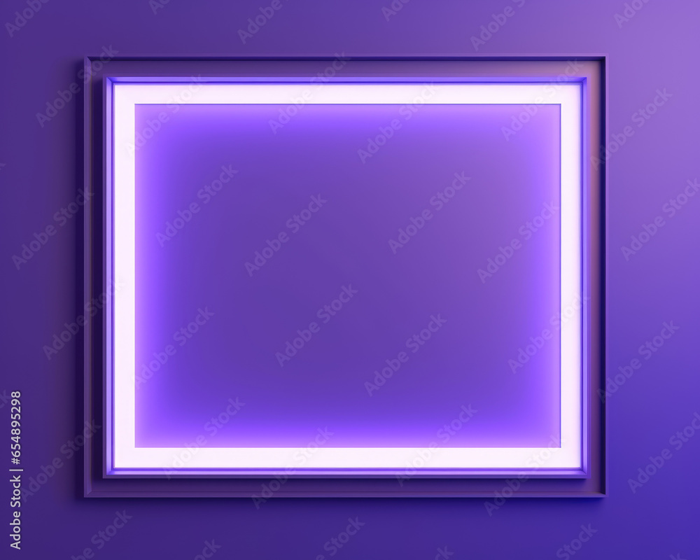 neon purple frame on wall neon purple frame on wall