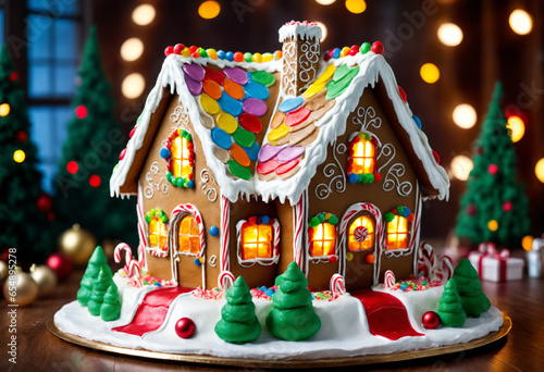 Gingerbread house with deco...