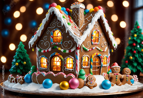 Gingerbread house with deco...
