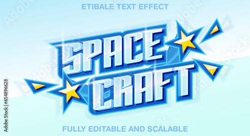 3D Space Craft text effect editable star text style