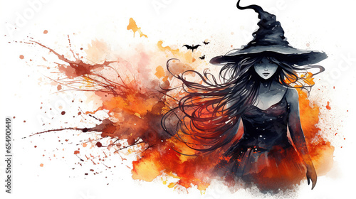 halloween witch, art background