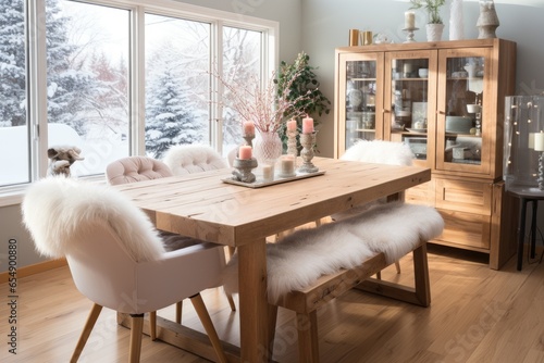 simply winter apartment decor dining room minimalist ideas photo
