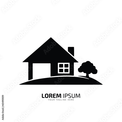 minimal and abstract home logo house icon building silhouette vector